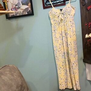 SU WISH Floral Yellow Maxi